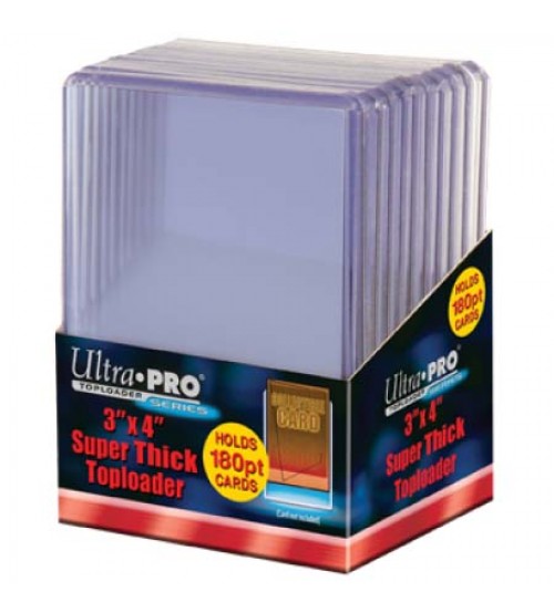 Ultra PRO 3" x 4" Super Thick 180pt Toploader, 10/Pack